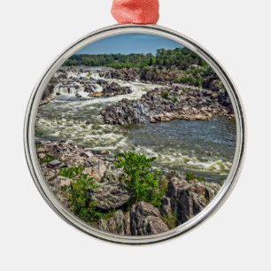 Nationalpark Great Fallss Silbernes Ornament