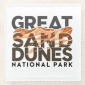 Nationalpark Great Sand Dunes Glasuntersetzer (Vorderseite)