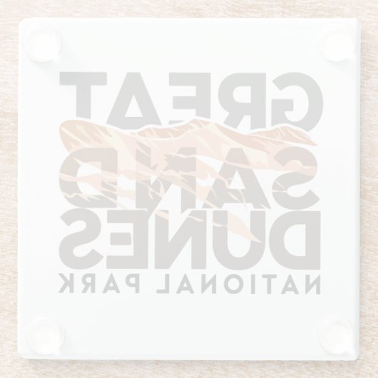 Nationalpark Great Sand Dunes Glasuntersetzer (Rückseite)