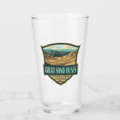 Nationalpark Great Sand Dunes - Illustration Retro Glas (Vorderseite)