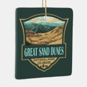 Nationalpark Great Sand Dunes - Illustration Retro Keramikornament (Rechts)