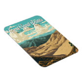 Nationalpark Great Sand Dunes - Illustration Retro Magnet (Rechte Seite)