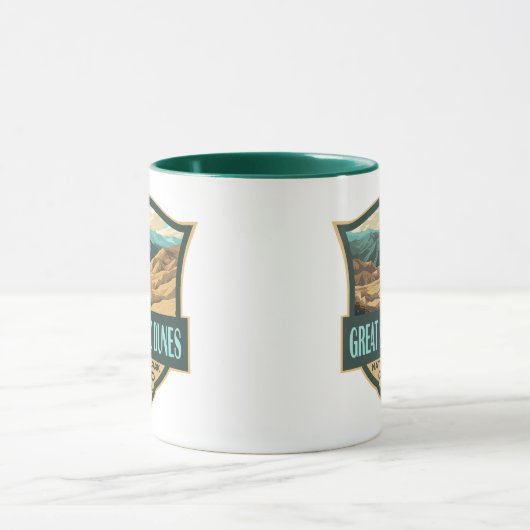 Nationalpark Great Sand Dunes - Illustration Retro Tasse (Zentrum)