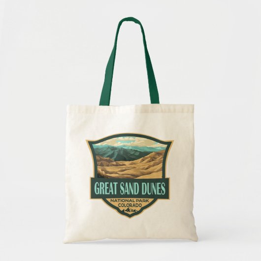 Nationalpark Great Sand Dunes - Illustration Retro Tragetasche (Vorne)