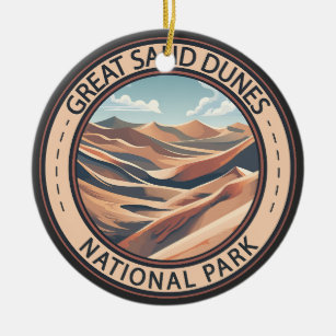 Nationalpark Great Sand Dunes Illustration Travel Keramik Ornament