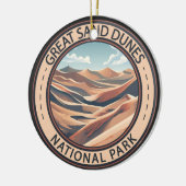 Nationalpark Great Sand Dunes Illustration Travel Keramik Ornament (Links)