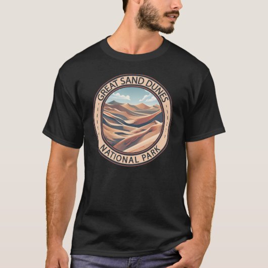 Nationalpark Great Sand Dunes Illustration Travel T-Shirt (Vorderseite)