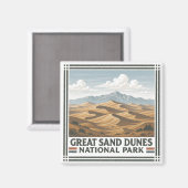 Nationalpark Great Sand Dunes Magnet (Vorderseite/Rückseite)