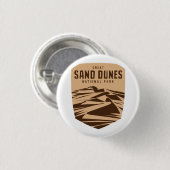 Nationalpark Great Sand Dunes Minimal Emblem Button (Vorne & Hinten)