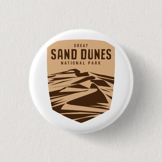Nationalpark Great Sand Dunes Minimal Emblem Button (Vorderseite)