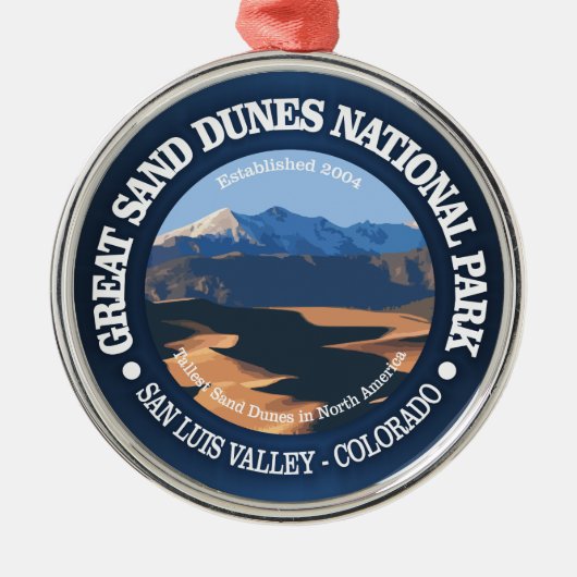 Nationalpark Great Sand Dunes Ornament Aus Metall (Vorne)