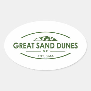 Nationalpark Great Sand Dunes Ovaler Aufkleber