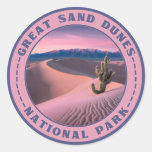 Nationalpark Great Sand Dunes Runder Aufkleber