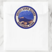 Nationalpark Great Sand Dunes Runder Aufkleber (Tasche)