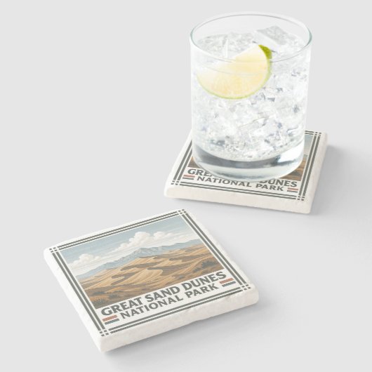 Nationalpark Great Sand Dunes Steinuntersetzer (Seitenansicht)