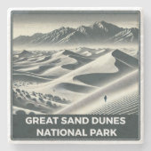 Nationalpark Great Sand Dunes Steinuntersetzer (Vorderseite)