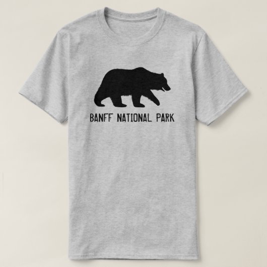 Nationalpark Grizzy Bear Silhouette Banff T-Shirt (Design vorne)
