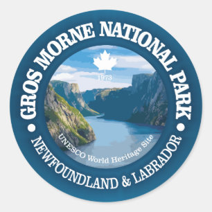 Nationalpark Gros Morne Runder Aufkleber