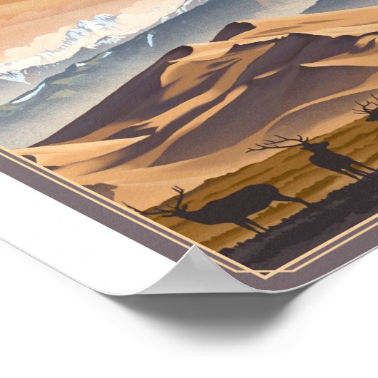 Nationalpark Große Sanddünen Poster (Ecke)