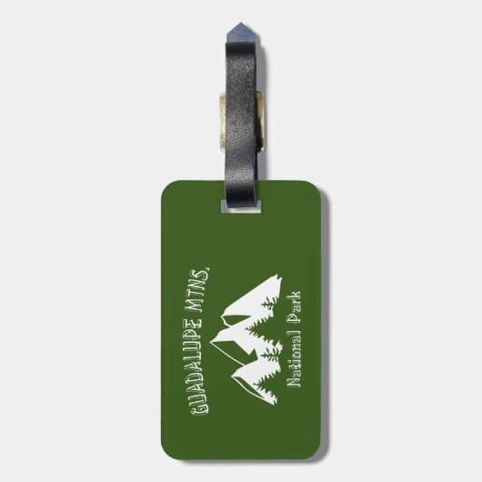 Nationalpark Guadalupe Gepäckanhänger (Rückseite vertikal)