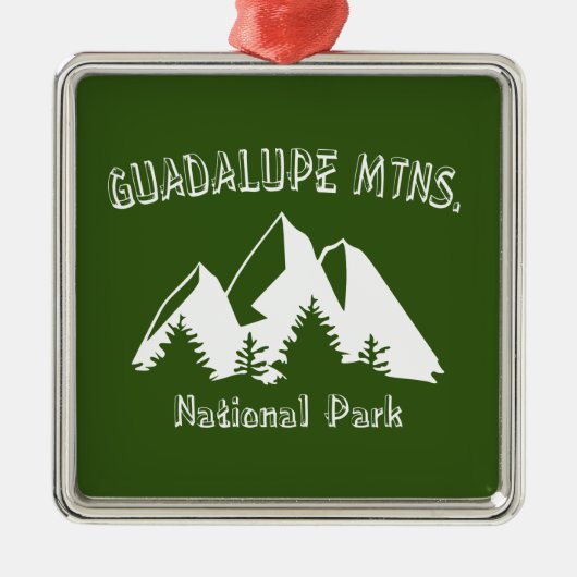 Nationalpark Guadalupe Ornament Aus Metall (Vorne)