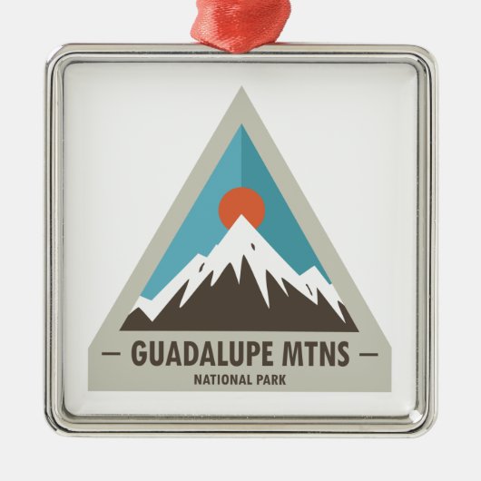 Nationalpark Guadalupe Ornament Aus Metall (Vorne)