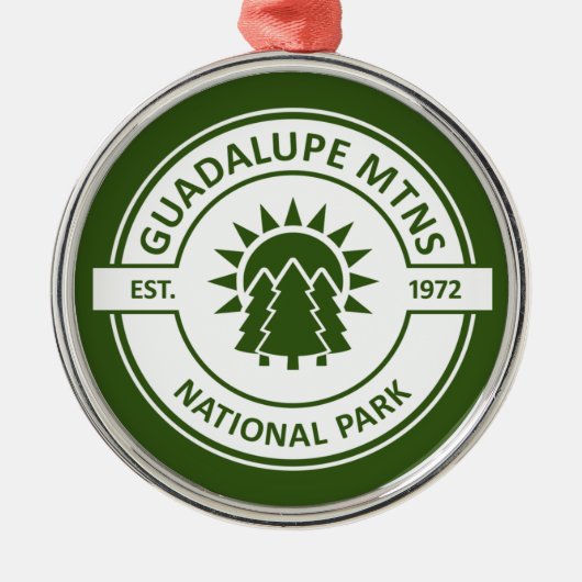Nationalpark Guadalupe Ornament Aus Metall (Vorne)