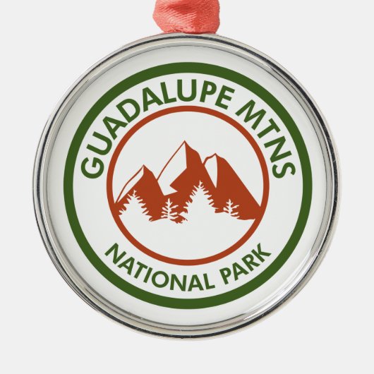 Nationalpark Guadalupe Ornament Aus Metall (Vorne)