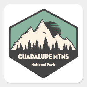 Nationalpark Guadalupe Quadratischer Aufkleber