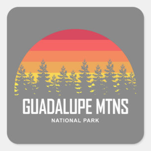 Nationalpark Guadalupe Quadratischer Aufkleber