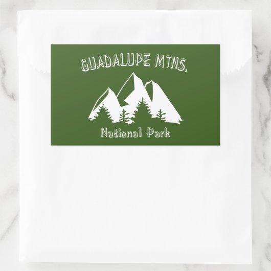 Nationalpark Guadalupe Rechteckiger Aufkleber (Tasche)