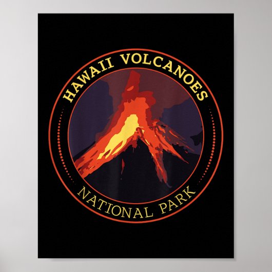 Nationalpark Hawaii - Camping Wandern Poster (Vorne)