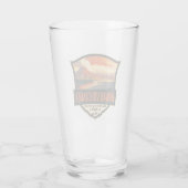 Nationalpark Hawaii Illustration Travel Glas (Rückseite)