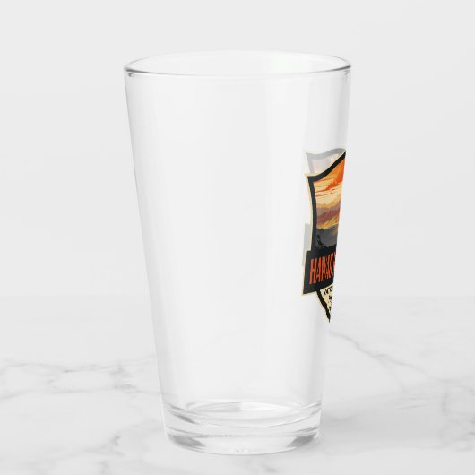 Nationalpark Hawaii Illustration Travel Glas (Rechts)