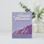 Nationalpark Hawaii Illustration Travel Postkarte (Stehend Vorderseite)
