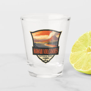 Nationalpark Hawaii Illustration Travel Schnapsglas