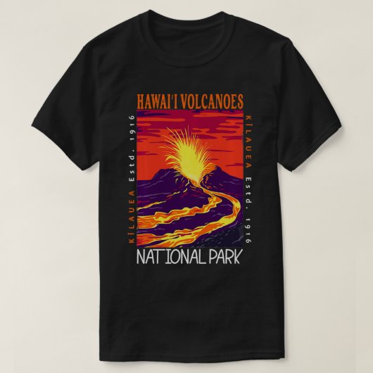 Nationalpark Hawaii Kilauea Vulkan Vin T-Shirt (Design vorne)
