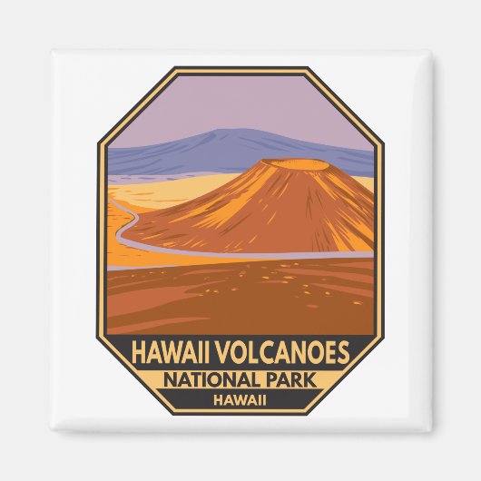 Nationalpark Hawaii Nationalpark Muna Vintag Magnet (Vorne)