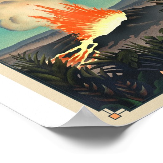 Nationalpark Hawaii Poster (Ecke)