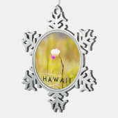 Nationalpark Hawaii Tropical Orchid Schneeflocken Zinn-Ornament (Rechts)