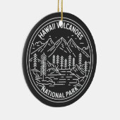 Nationalpark Hawaii Vintag Monoline Keramik Ornament (Rechts)