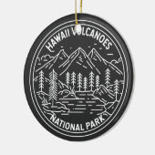 Nationalpark Hawaii Vintag Monoline Keramik Ornament (Links)
