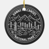 Nationalpark Hawaii Vintag Monoline Keramik Ornament (Hinten)