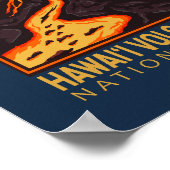 Nationalpark Hawaii Vintages Emblem Poster (Ecke)