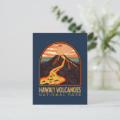 Nationalpark Hawaii Vintages Emblem Postkarte (Stehend Vorderseite)