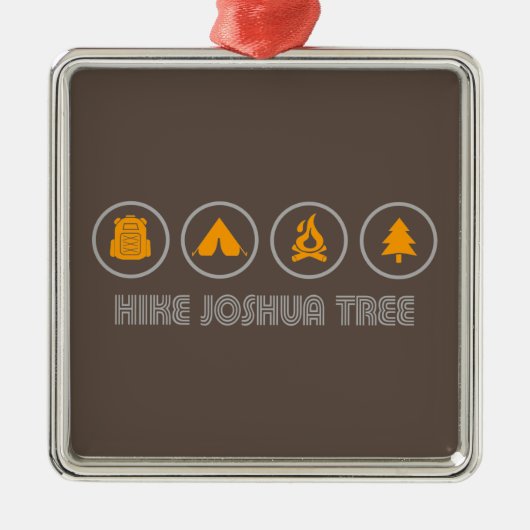 Nationalpark Hike Joshua Tree Ornament Aus Metall (Vorne)
