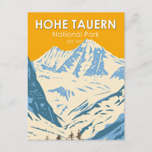 Nationalpark Hohe Tauern Alpen Österreich Vintage Postkarte