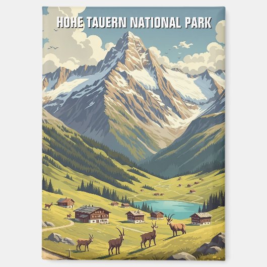 Nationalpark Hohe Tauern Postkarte Magnet (Vorderseite)