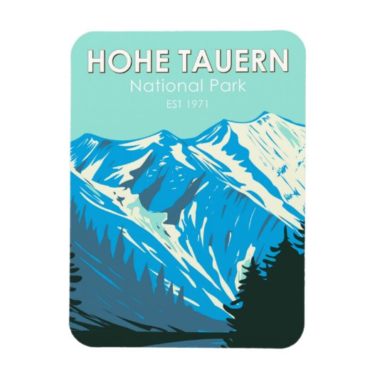 Nationalpark Hohe Tauern Vintag Magnet (Vertikal)