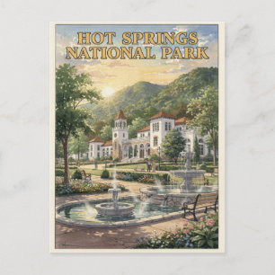 Nationalpark Hot Springs Bathhouse Row Postkarte